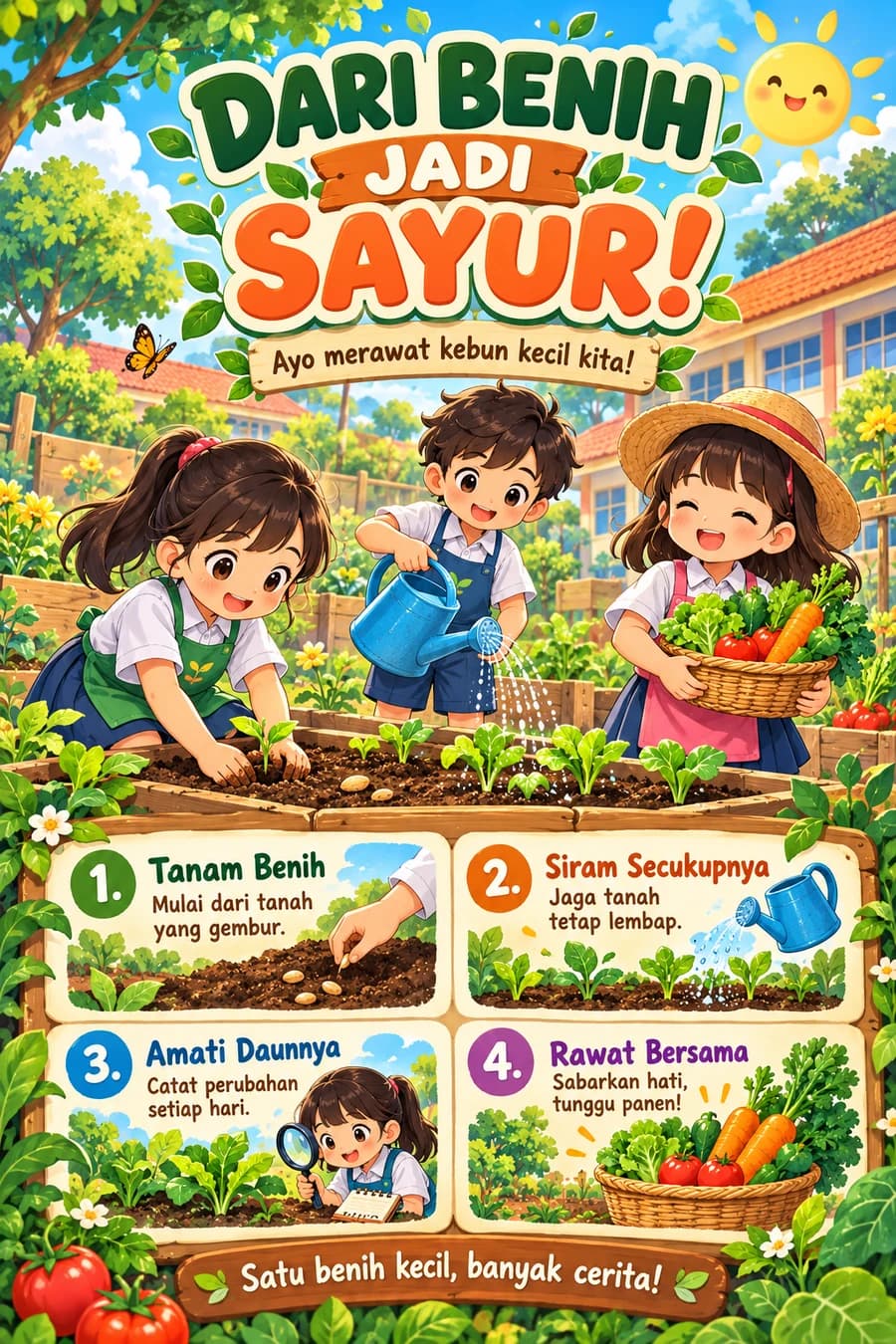 Contoh poster Dari Benih Jadi Sayur